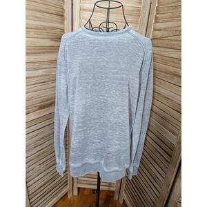 Lucky Brand Women's Sweater Gray Size small Pullover Knit Round Neck Long Sleeve
